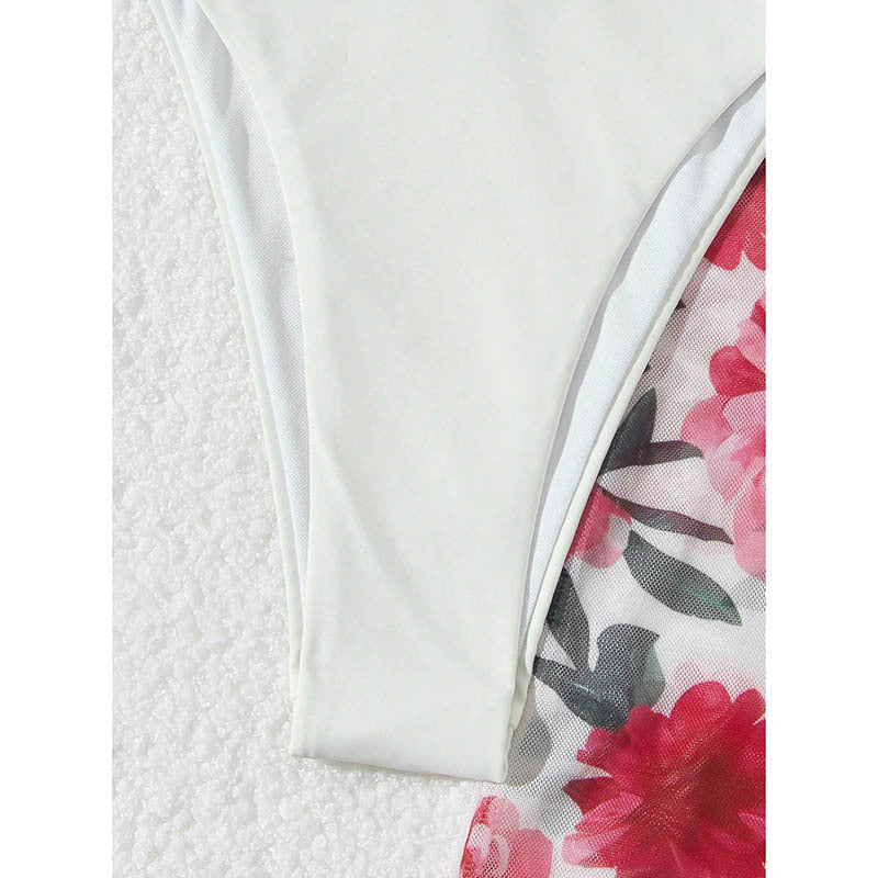 Damen Bikini-Set mit floralem Wickelrock R&B