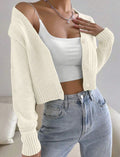 Damen Kurzstrickjacke mit feinem Rippstrickdesign