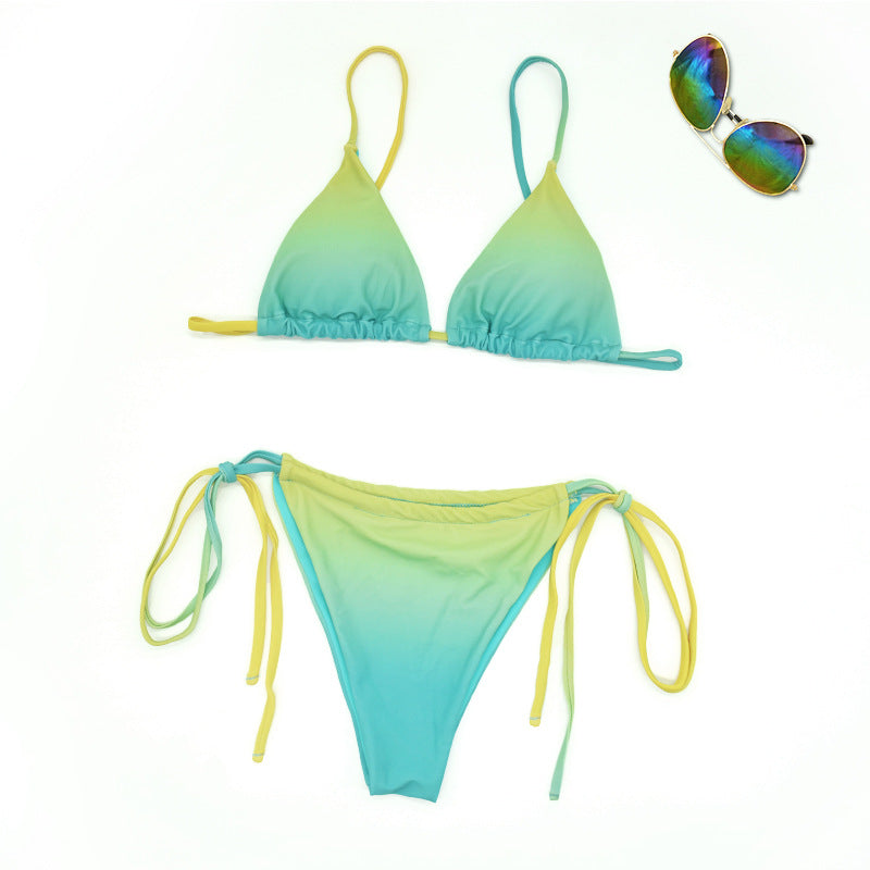 Damen Triangel-Bikini mit trendigem Ombre-Design R&B