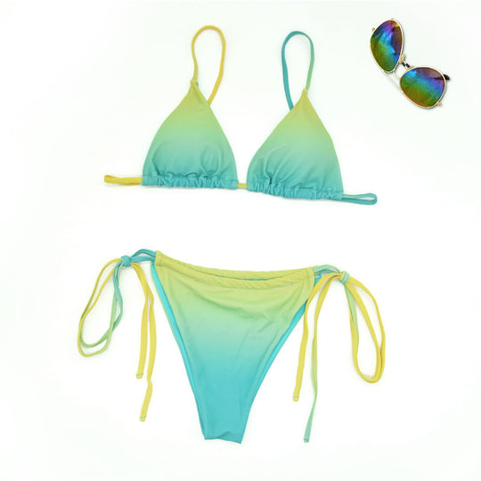 Damen Triangel-Bikini mit trendigem Ombre-Design R&B