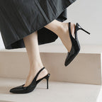 Damen Slingback-Pumps mit elegantem Krokodilleder-Look und schmalem Absatz R&B