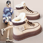 Damen hochgeschnittene Winterstiefel mit warmem Innenfutter und rutschfester Sohle R&B