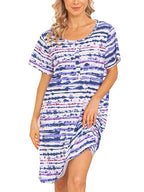 Damen Freizeit Tie-Dye Hemdkleid R&B