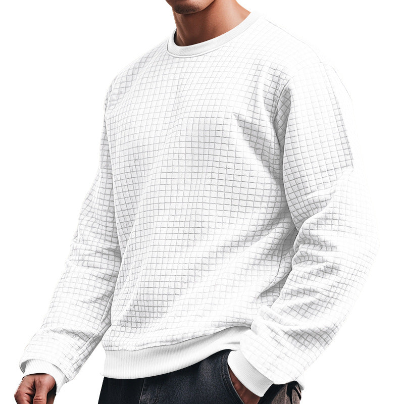 Herren Langarm-Sweatshirt mit strukturiertem Design und elastischem Bund R&B