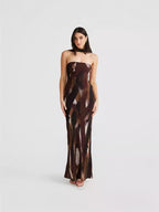 Damen Elegantes und figurbetontes Abendkleid im strapless Design R&B