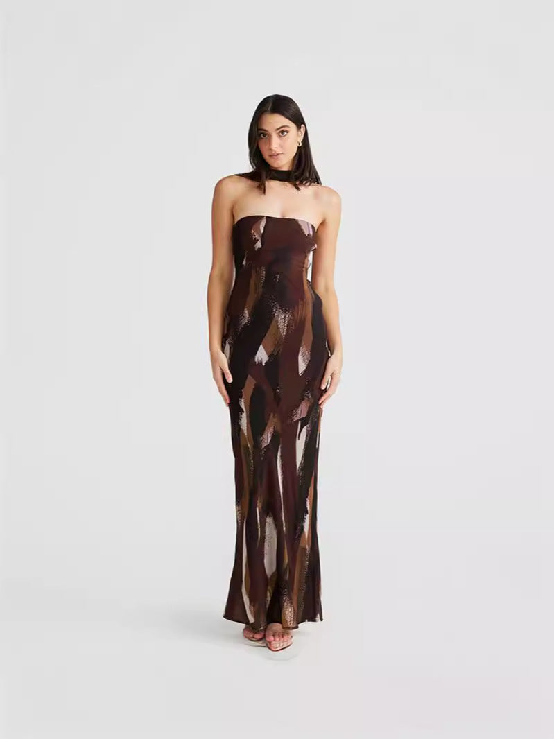 Damen Elegantes und figurbetontes Abendkleid im strapless Design R&B
