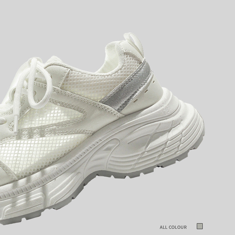 Damen Lauf-Sneaker mit atmungsaktivem Mesh-Obermaterial und stoßdämpfender Sohle