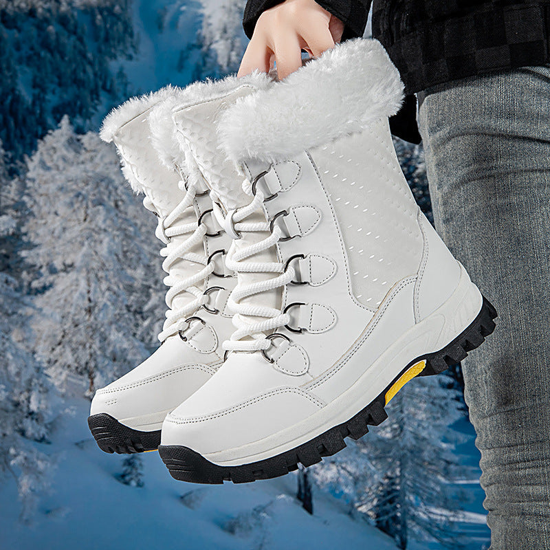 Damen isolierte Winterstiefel mit rutschfester Sohle und weichem Innenfutter R&B