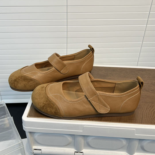 Damen Ballerinas mit verstellbarem Riemen und gepolsterter Innensohle R&B