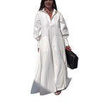 Damen Elegantes Hemdblusenkleid mit weit schwingendem Rock R&B