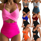 Damen Einteiliger Badeanzug mit elegantem Wickelschnitt R&B