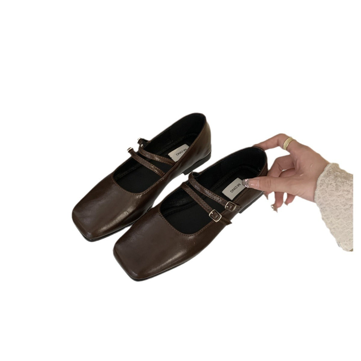 Damen elegante Mary Jane Ballerinas mit modischen Riemchen R&B