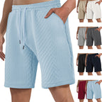 Herren nan strukturierte Lounge-Shorts mit Elastikbund Tunnelzug und seitlichen Eingrifftaschen R&B