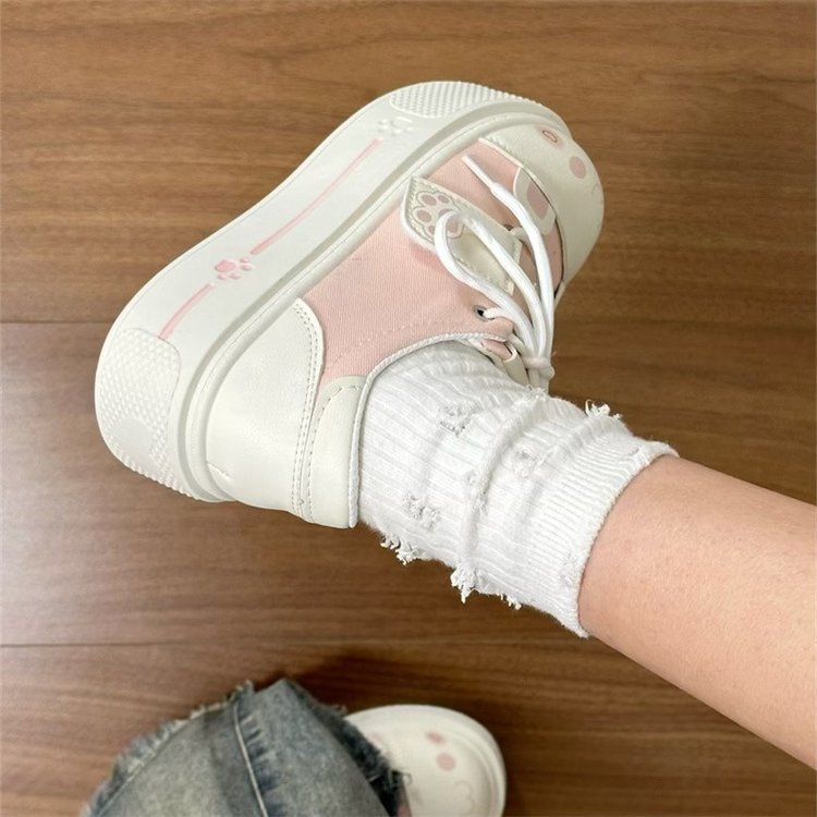 Damen Sneakers mit verspieltem Tiermotiv und bequemem Plateau-Heel R&B