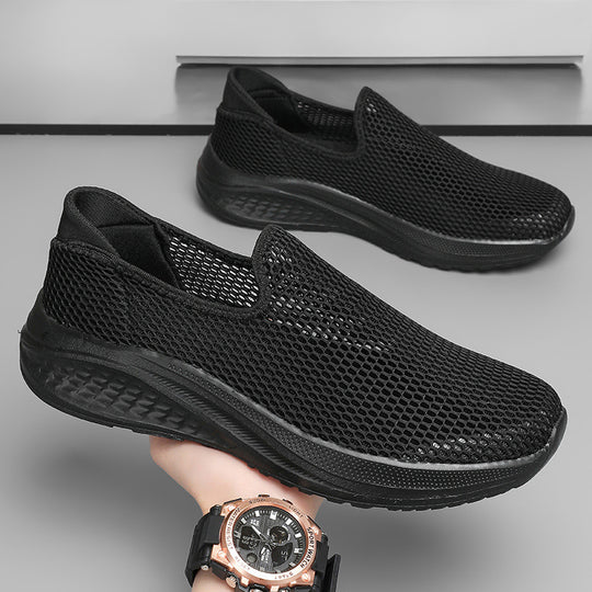 Herren nan atmungsaktiver Netz-Sportschuh mit Schlupfform und stoßdämpfender Laufsohle R&B