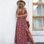 Damen Maxikleid mit off-shoulder Schnitt und floralem Design R&B
