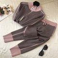 Damen Freizeitliche Strickjacke und Jogginghose Set R&B