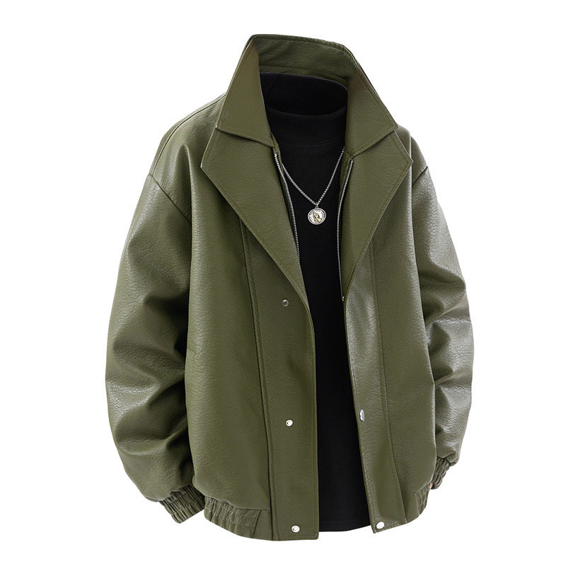Herren modische Oversized jacke mit elegantem Kragen und praktischen Taschen R&B