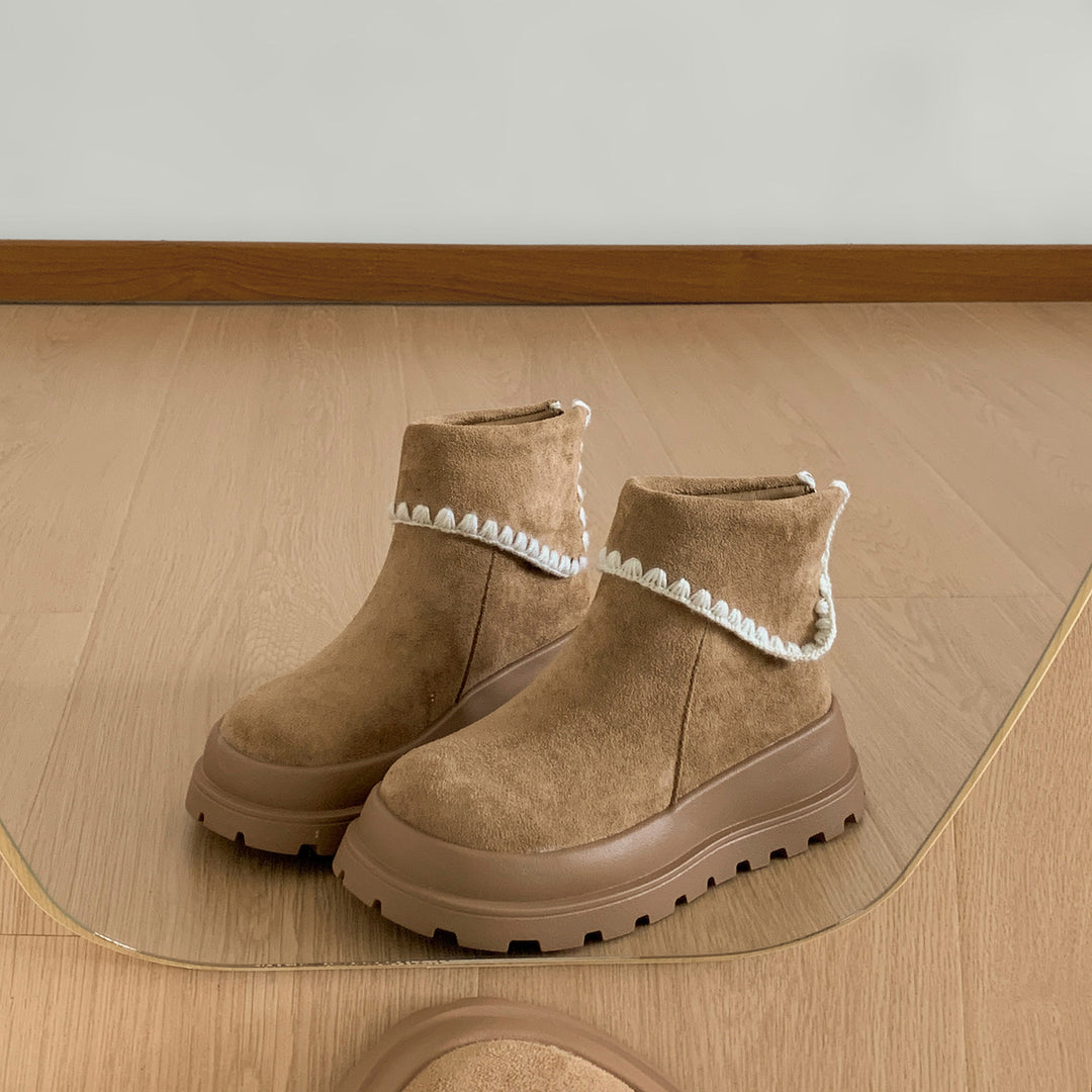 Damen Trendige Chelsea Boots mit modischer Plateau-Sohle R&B