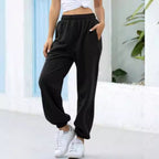 Damen Jogginghose mit elastischem Bund und praktischen Taschen R&B