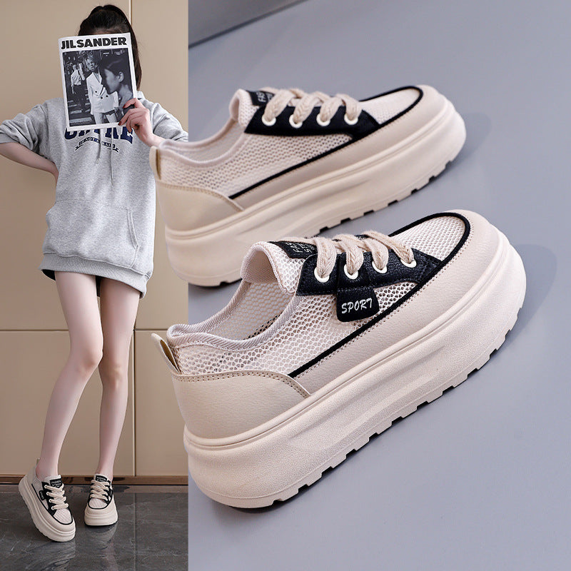 Damen Sportliche Sneakers mit atmungsaktiver Mesh-Oberfläche und komfortablem Plateau R&B