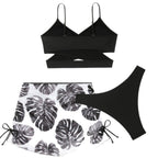 Damen Triangel-Bikini mit elegantem Wickelrock R&B