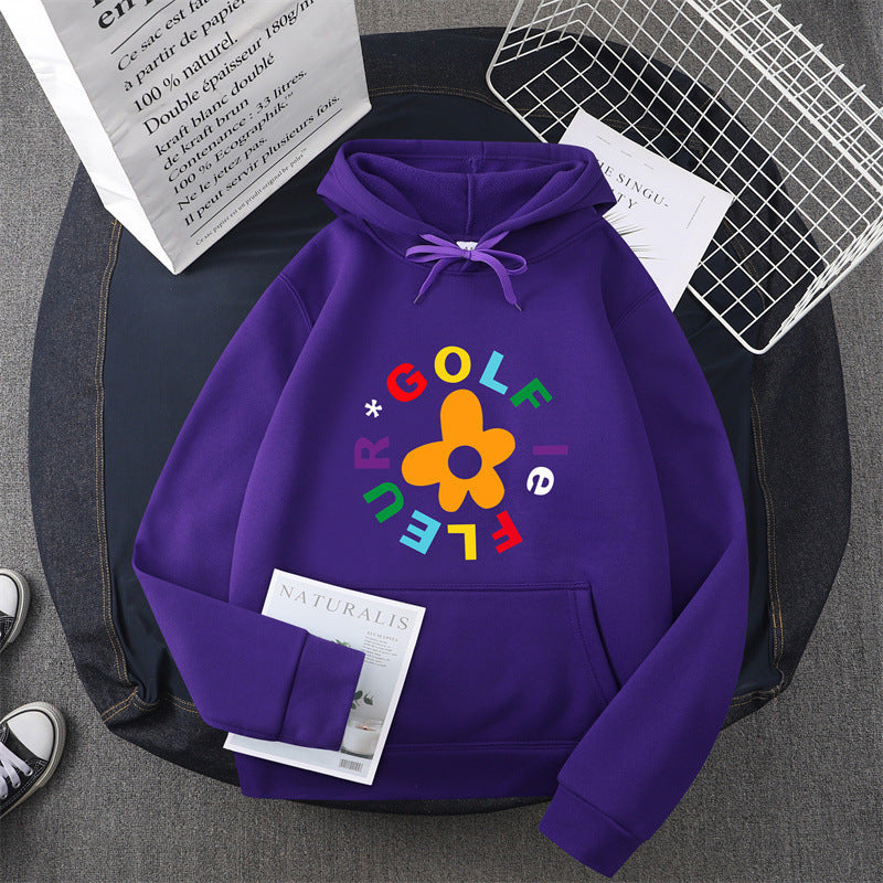 Damen Kapuzenpullover mit kreativem Blumen-Grafikdesign und bequemer Passform R&B