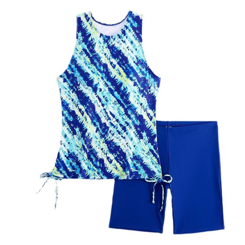 Damen Sportliches Tanktop mit kurzer Hose im modischen Design R&B