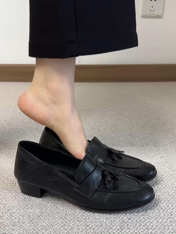 Damen elegante Mokassins mit modischem Quasten-Design R&B