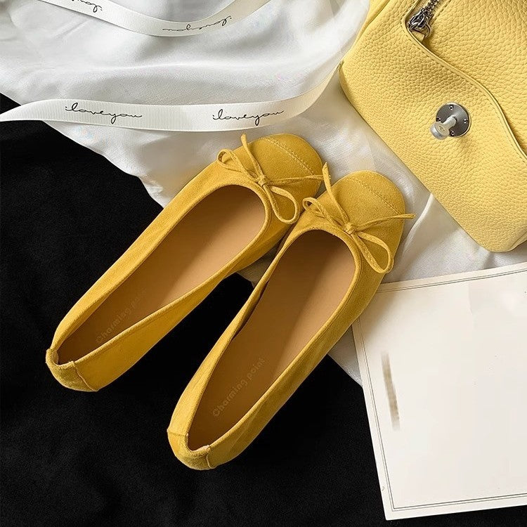 Damen Ballerinas mit elegantem Schleifen-Detail und hochwertiger Glanz-Oberfläche R&B