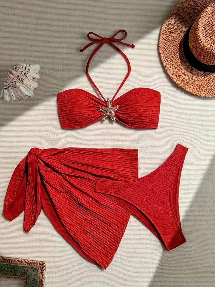 Damen Bandeau-Bikini mit eleganter Wickel-Option R&B