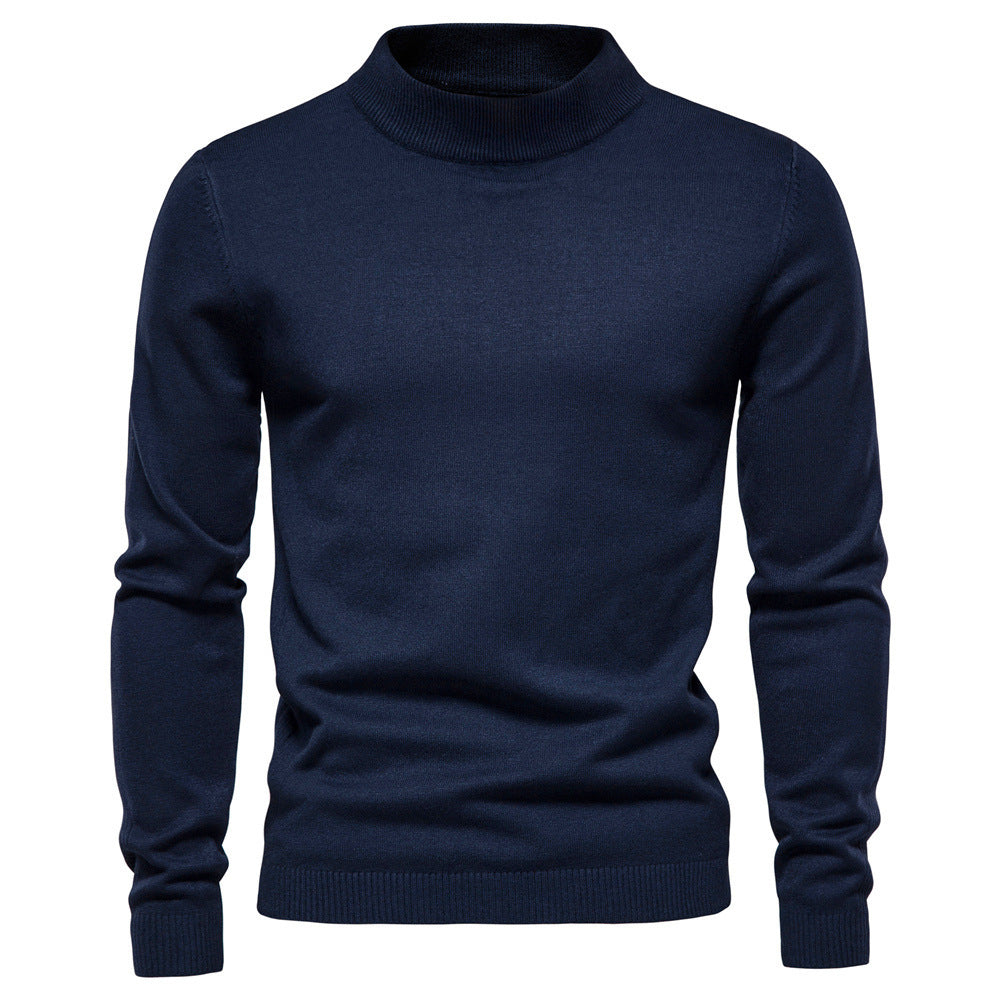 Herren eleganter Rollkragenpullover aus feiner Wolle R&B