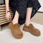 Damen Plüschgefütterte Platform-Schuhe mit lässigem Schnürdesign R&B