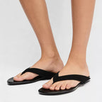 Damen Zehentrenner-Sandalen mit rutschfester Sohle und bequemem Fußbett R&B