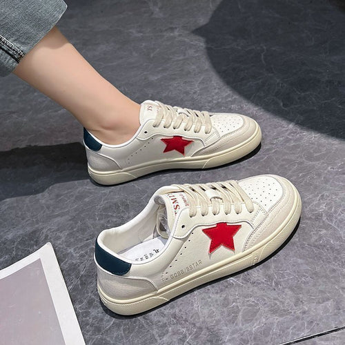 Damen Urban Casual Sneakers mit kontrastierendem Sternen-Design R&B