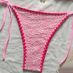Damen Triangel-Bikini-Set mit floralen Stickereien R&B