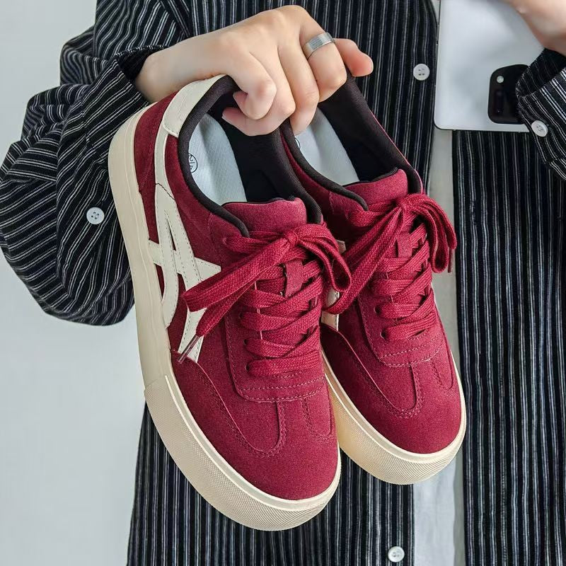 Damen Sportliche Sneakers aus hochwertigem Wildleder mit bequemer Schnürung