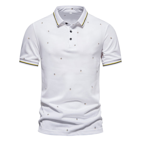 Herren Poloshirt mit modernem Design und dekorativem Muster R&B