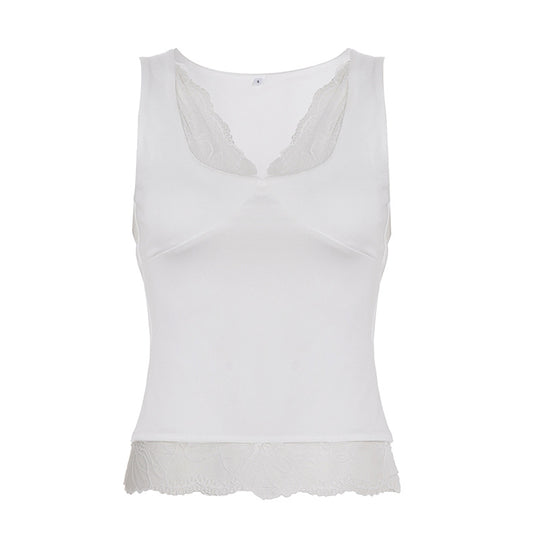 Damen Spitzen-Top mit eleganter Schnittführung R&B
