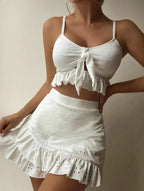 Damen Crop-Top und Rock-Set R&B