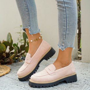 Damen Mokassins mit klobiger Gummisohle und modischem Obermaterial R&B