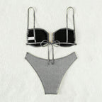 Damen Glitzernder Bikini mit verstellbaren Trägern R&B