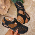 Damen Atmungsaktive Riemensandalen mit verstellbarem Riemendesign und ergonomischem Fußbett R&B