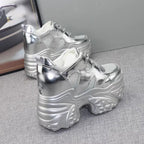 Damen Chunky Sneakers mit atmungsaktiver Mesh-Oberfläche und dämpfender Sohle