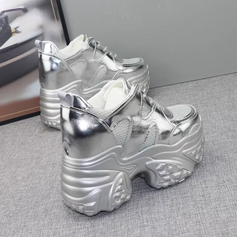 Damen Chunky Sneakers mit atmungsaktiver Mesh-Oberfläche und dämpfender Sohle