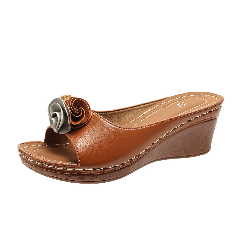 Damen Elegante und komfortable Sandaletten mit floralem Design R&B