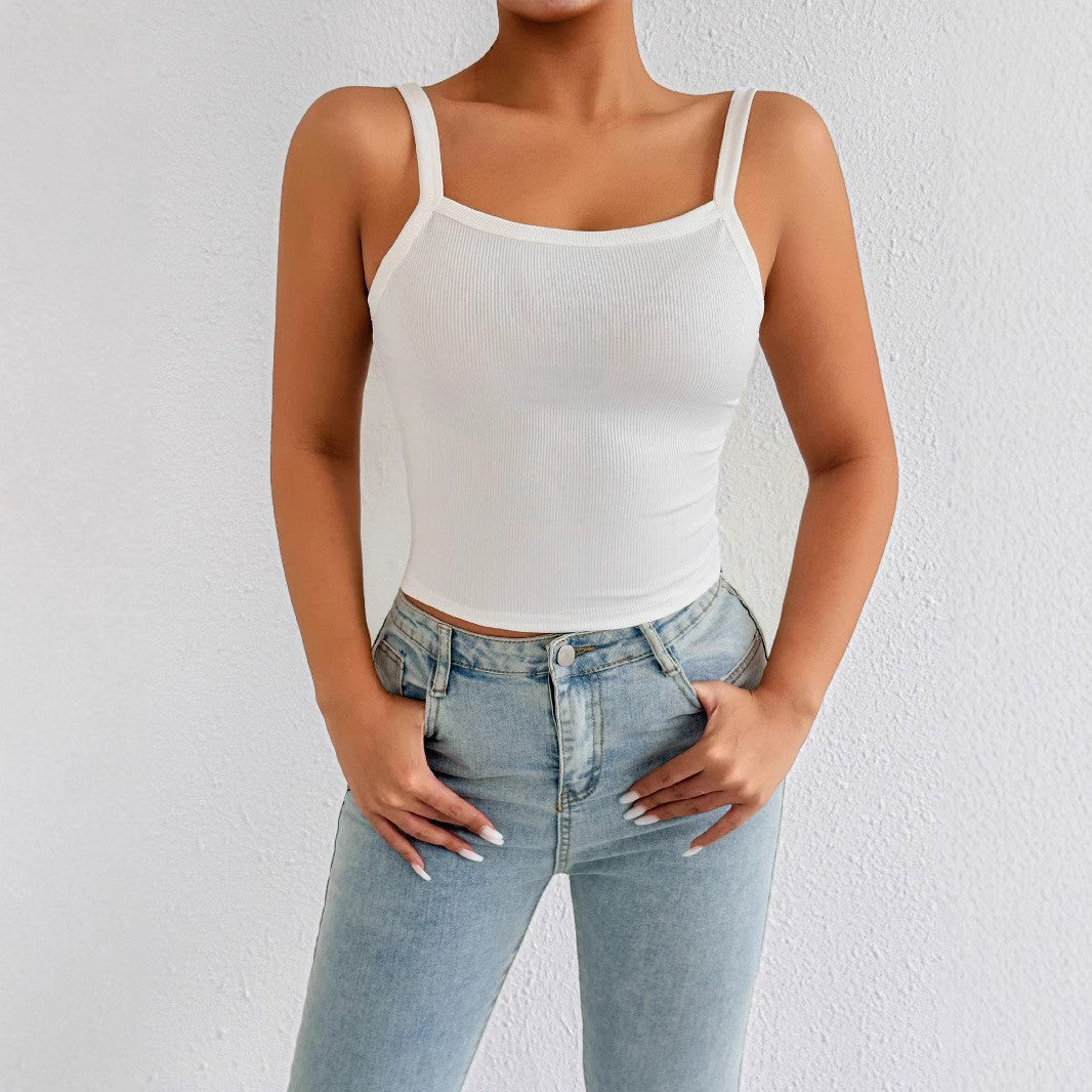Damen Trägershirt aus Rippenstoff mit figurbetontem Schnitt R&B