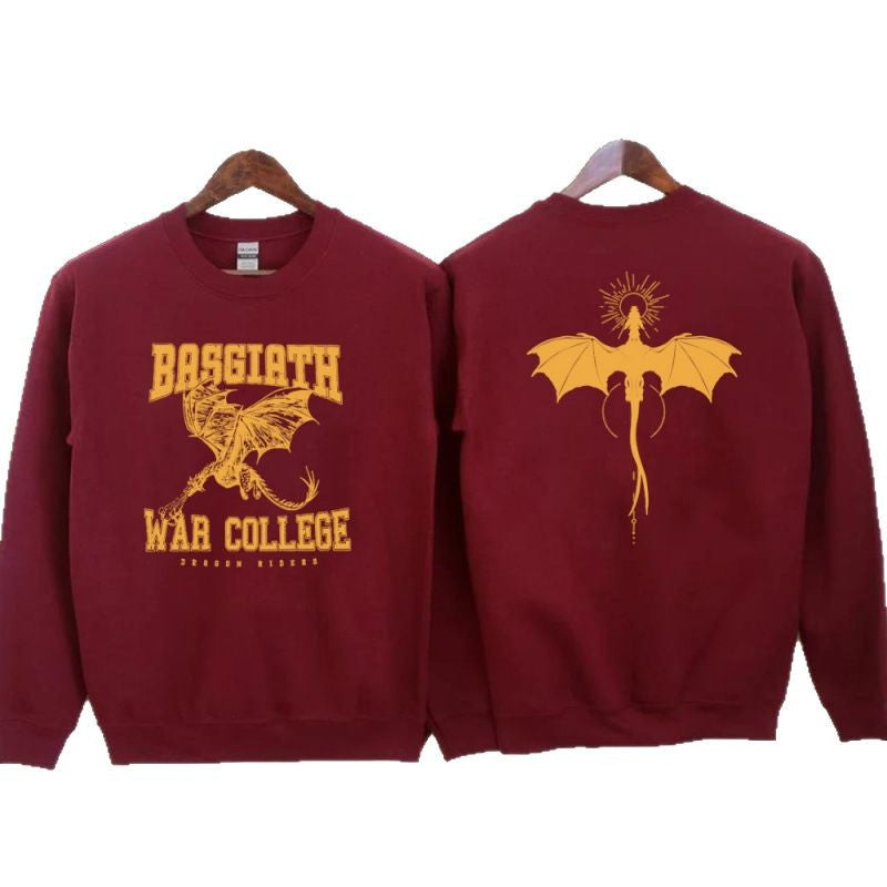 Damen Sweatshirt mit kreativem Drachenmotiv und einzigartigem College-Design R&B