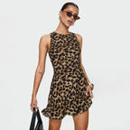 Damen Etuikleid mit Leopardenmuster und figurbetontem Schnitt R&B