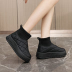 Damen Winterstiefel mit isolierendem Fleece-Innenfutter und rutschfester Sohle R&B